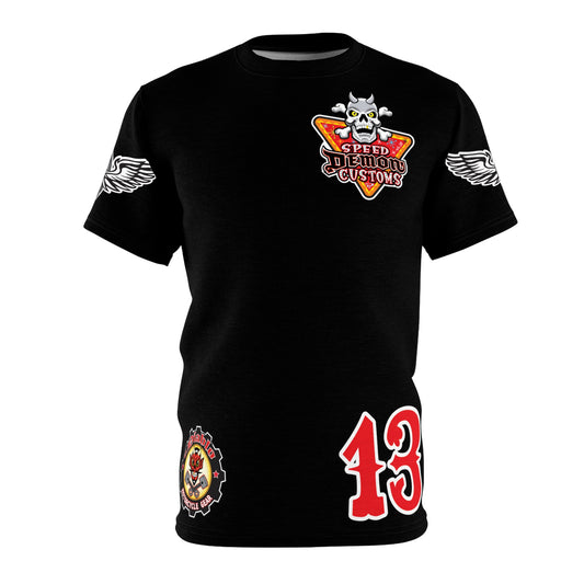 SRT Speed Demon Customs Spectacular  Super Riding Tee - Devilishly Demented Bold Biker Design