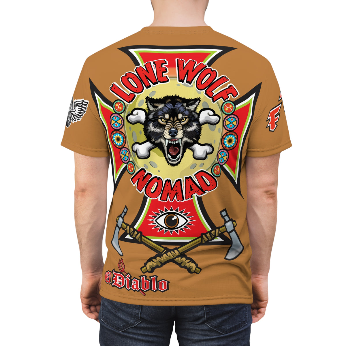 Lone Wolf Nomad HiViz Super Tee - For The Independent No Club Bikers For Life