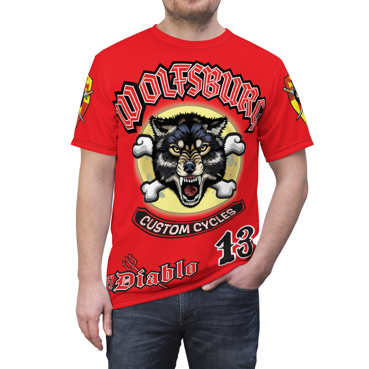 Wolfsburg Custom Cycles HiViz, High Performance, Ultimate Comfort. Motorcycle Super Tee