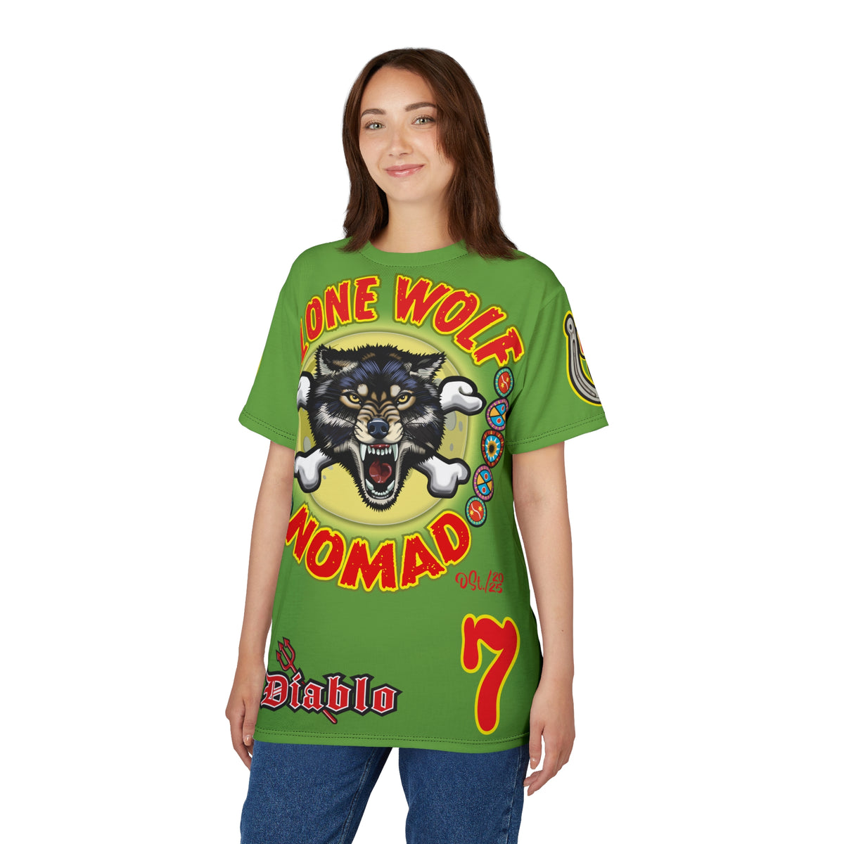 Lone Wolf Nomad HiViz Super Tee - Special Design for Independent No Club Riders