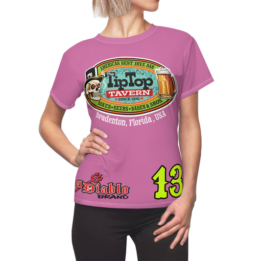 Women's Cut Tip Top Tavern Graphic Tee — Dive Bar Logo