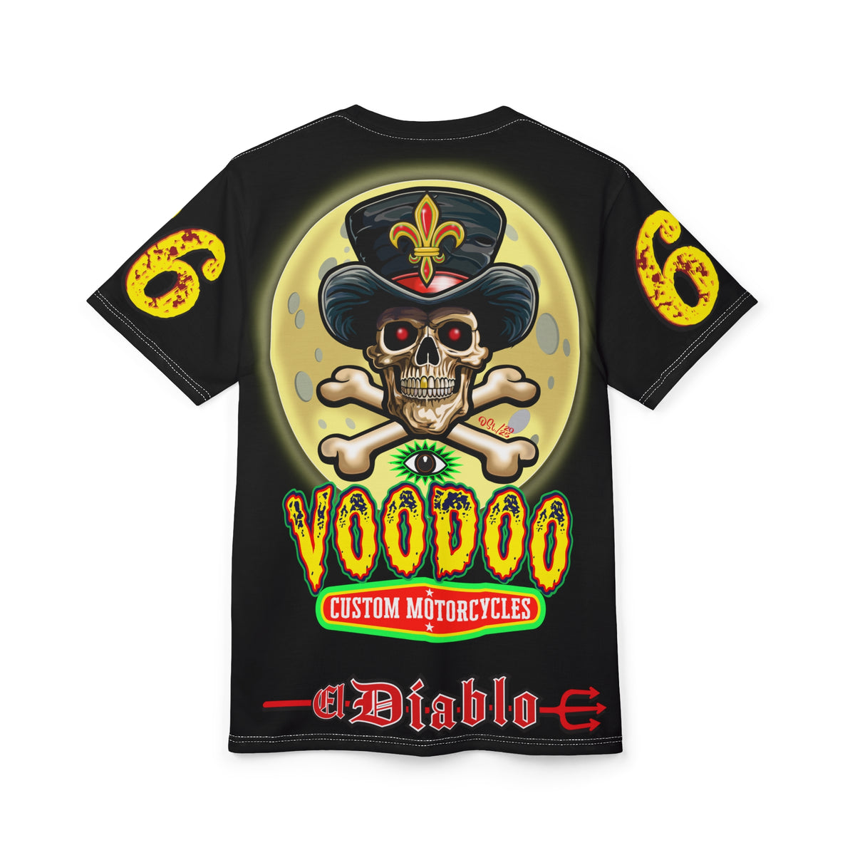 Voodoo Nightmare 66  Ultimate Motorcycle HiViz Super Tee, XLGraphics , Custom Riding Apparel