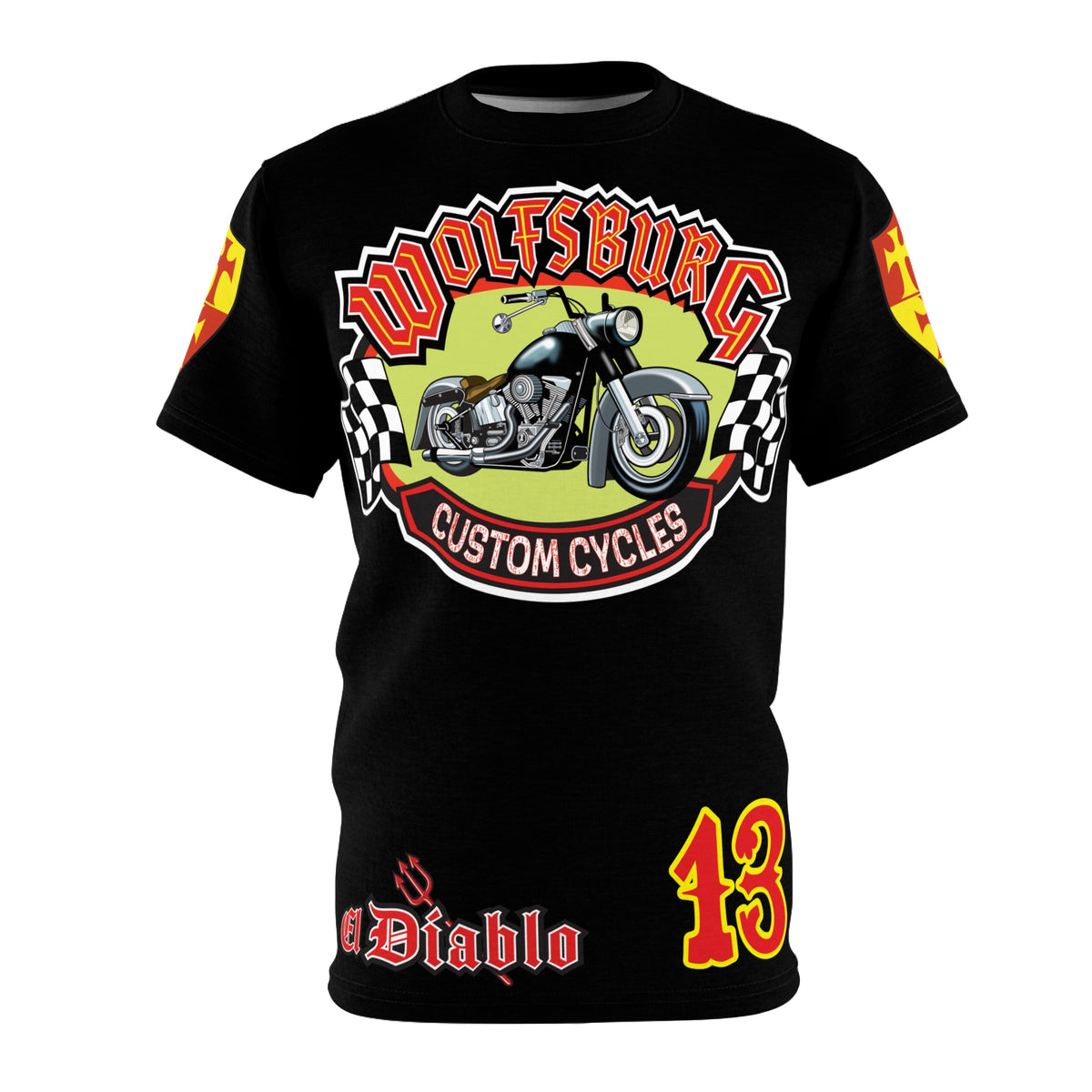 Wolfsburg Custom Cycles HiViz High Comfort Motorcycle Riders Super Tee