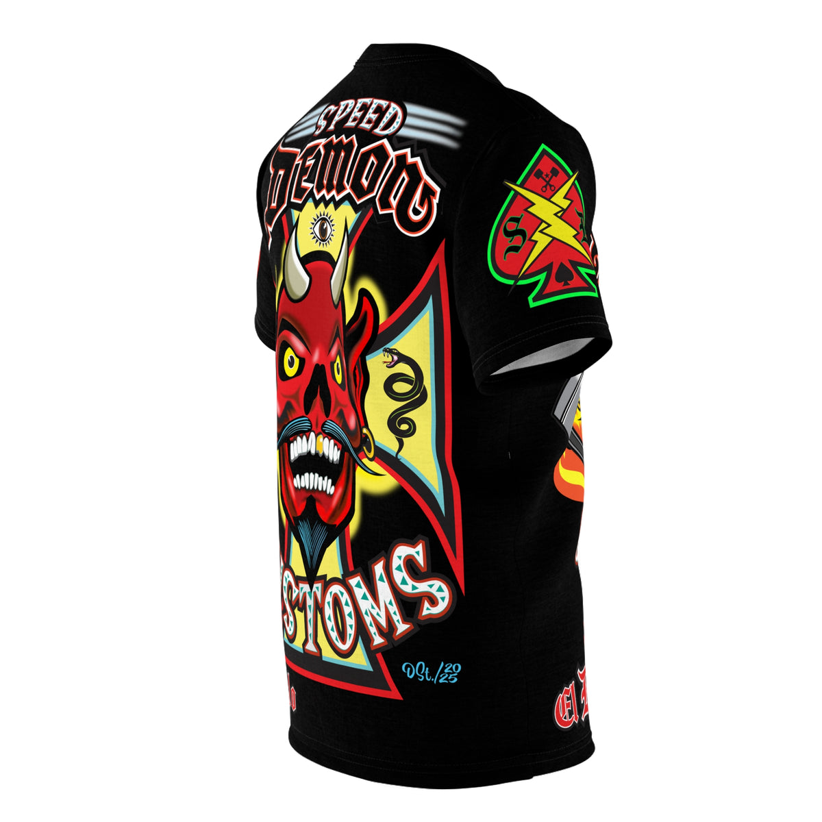 Speed Demon Custom HiViz Unisex Tee - Bold Graphic Harley Enthusiast Super T