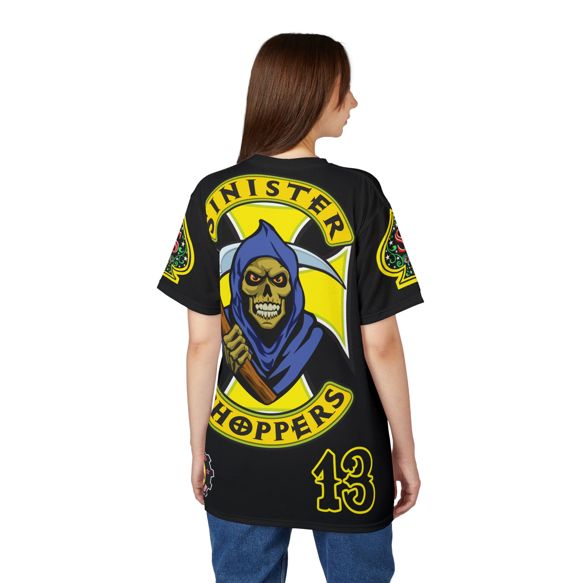 SRT Sinister Choppers Custom Motorcycles -  HiViz Custom Reaper Super Tee - High Performance Riding Wear