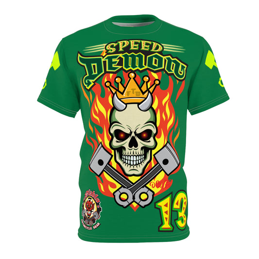 Speed Demon Hellfire HiViz Super Tee - THE Perfect Motorcycle Riding Tee - High Comfort & Perfect Fit Super Tee
