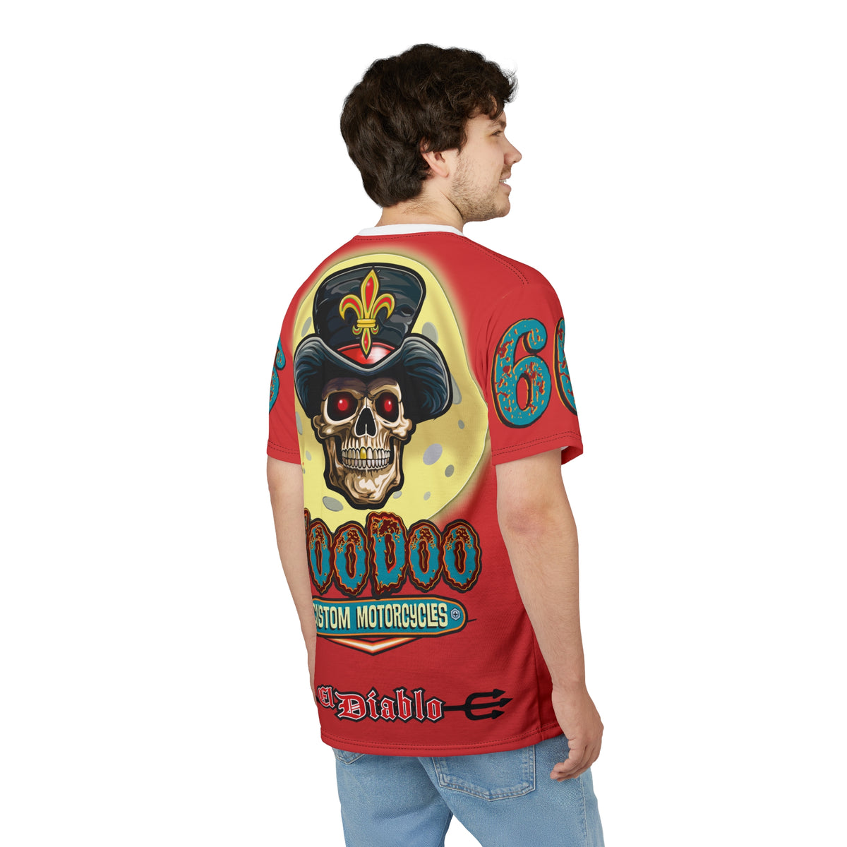 Voodoo Customs  Graphic Tee –  Edgy Style Riding Tee for Bikers