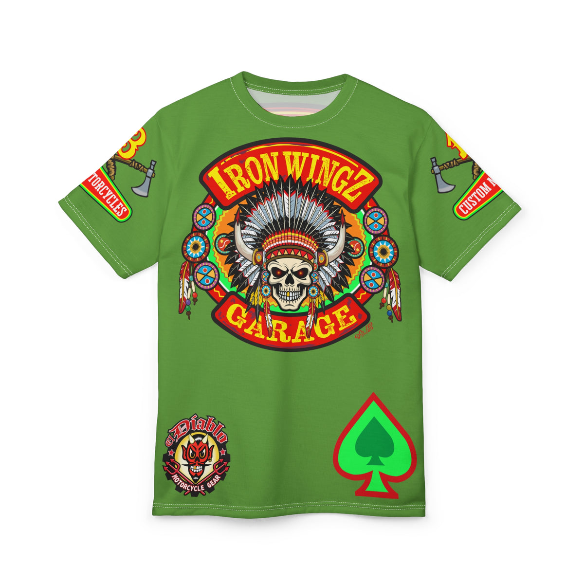 Iron WingZ Customs HiViz High Performance Motorcycle Riding Super Tee
