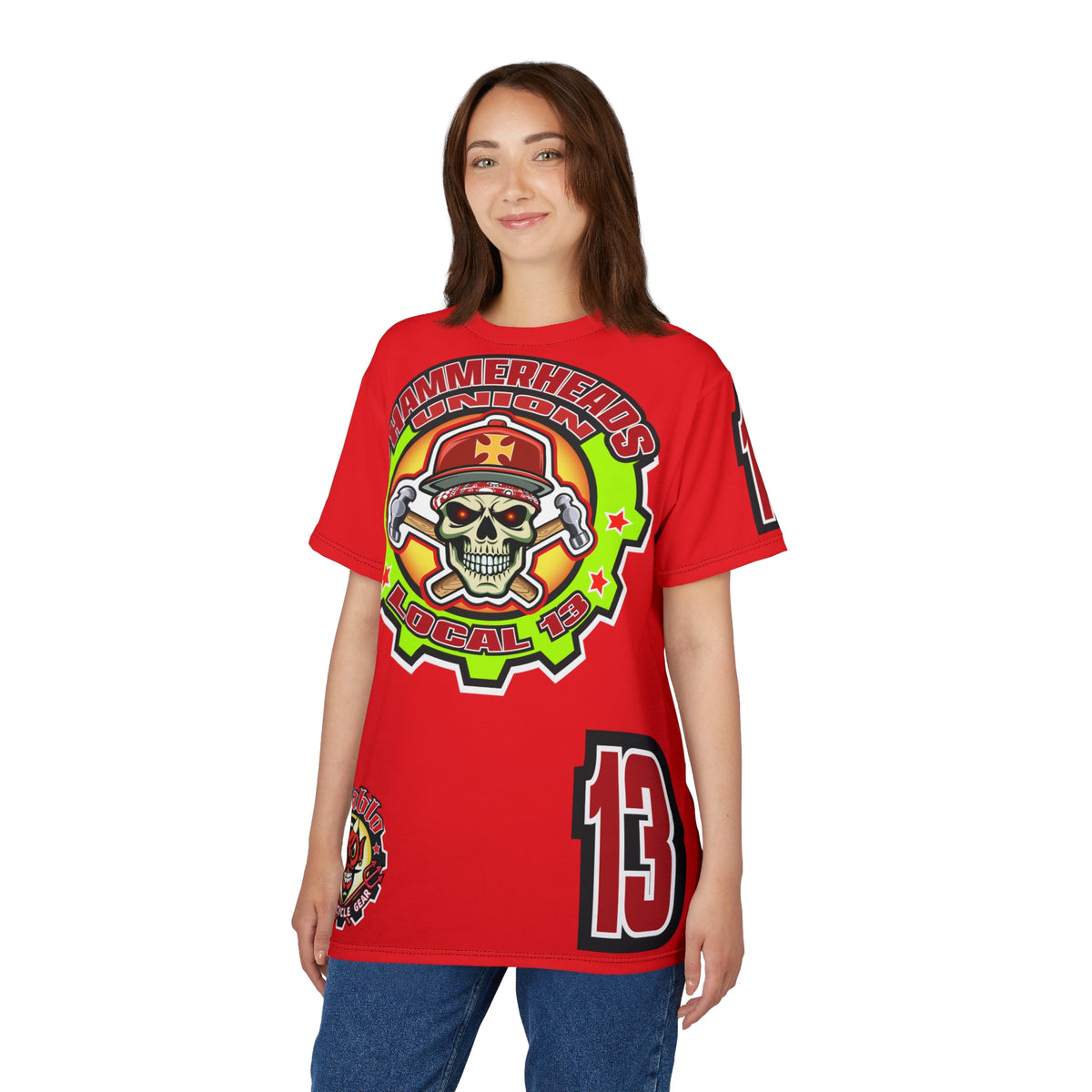 Hammerheads Union Local 13 HiViz Super Tee - Rough Tough Bad Attitude Motorcycle Riding Tee