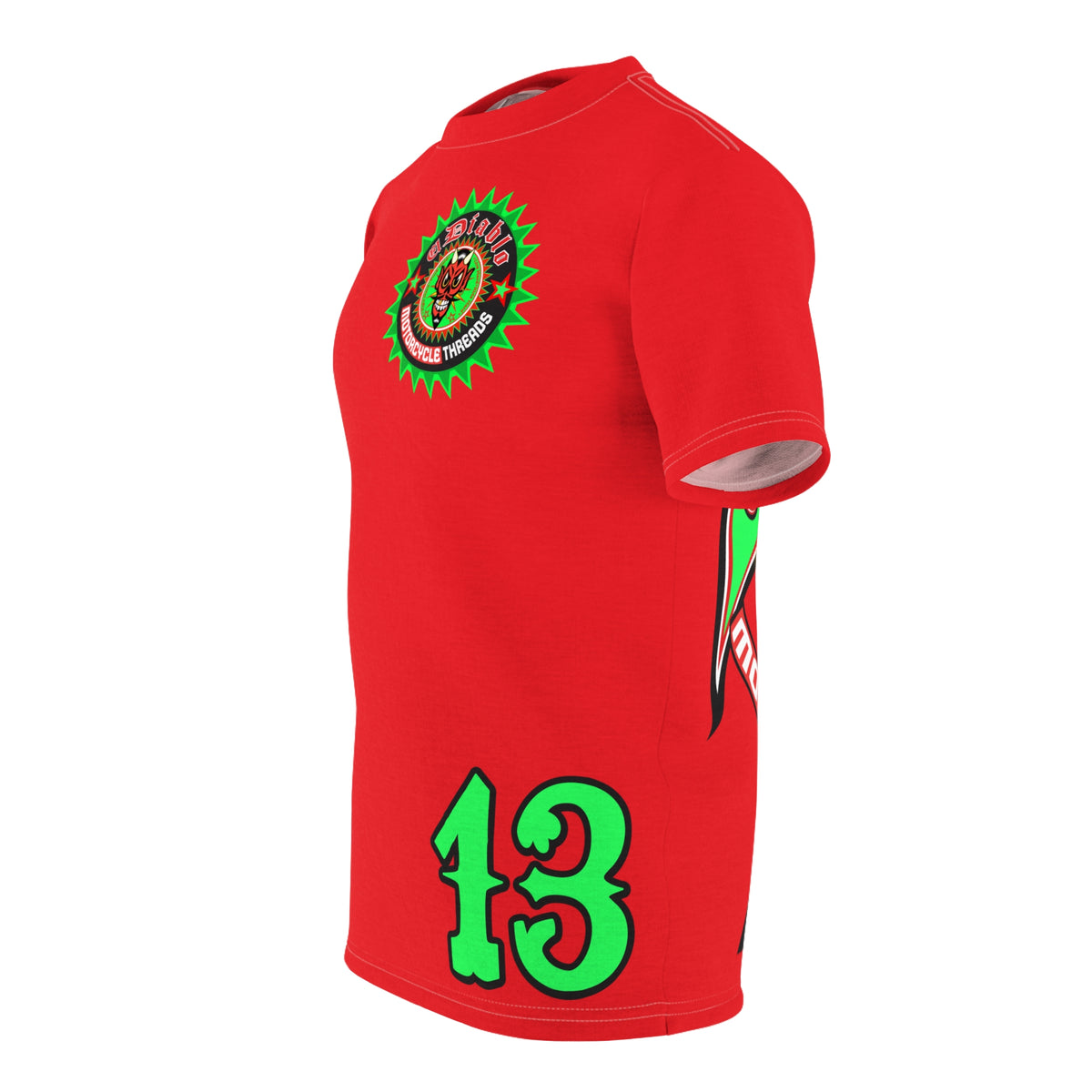 El Diablo Brand HiViz Super Tee - Brilliant Red, White and Floro Green for maximum visibility