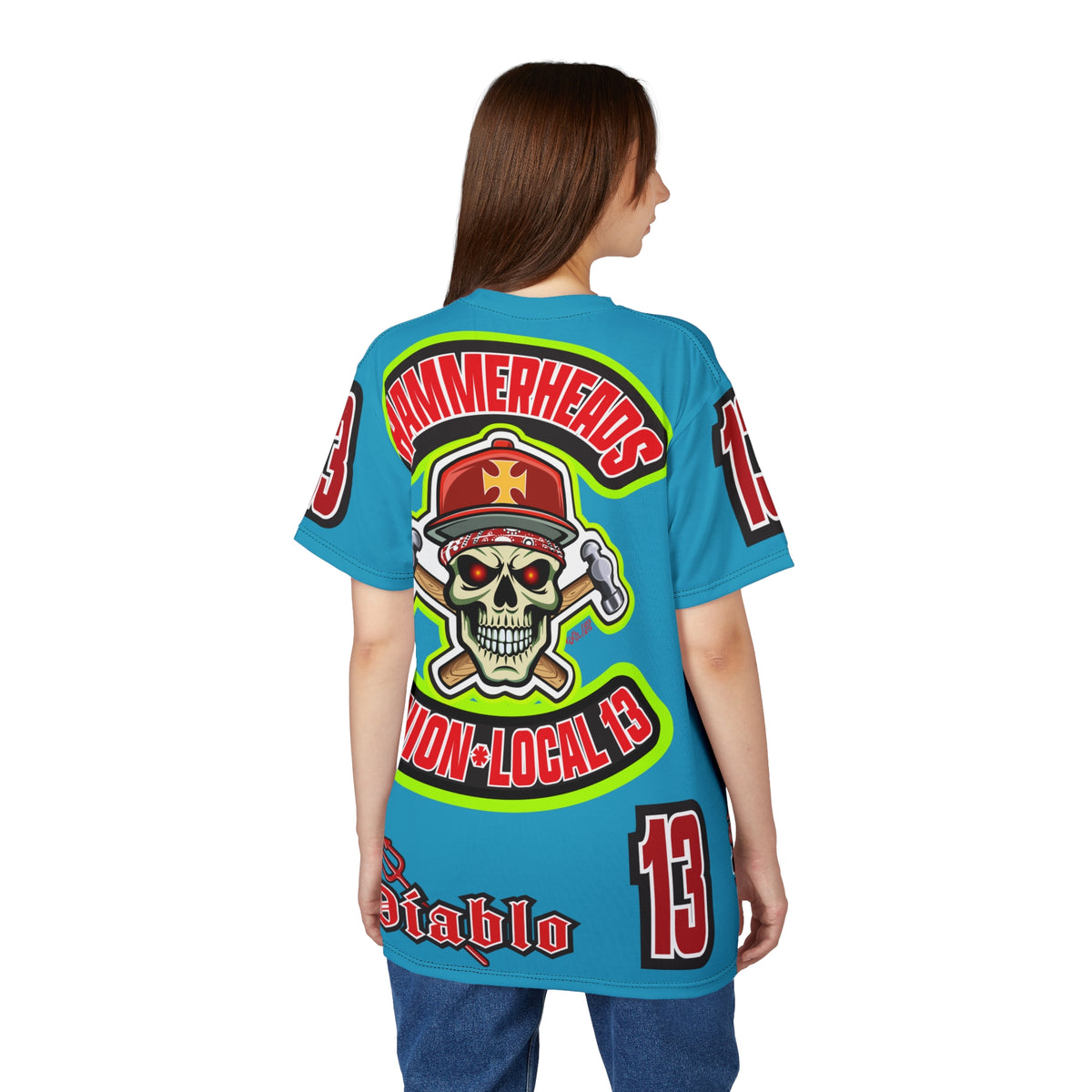 Hammerheads Union Local 13 HiViz Super Tee - Rough Tough Bad Attitude Motorcycle Riding Tee