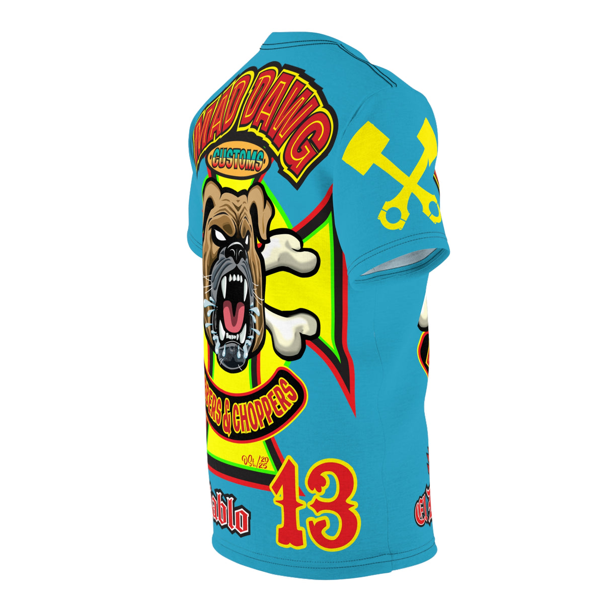 Mad Dawg Customs HiViz, High Performance Super Tee - Mad Dawgs & Bad Dawgs must have Riding Super Tee