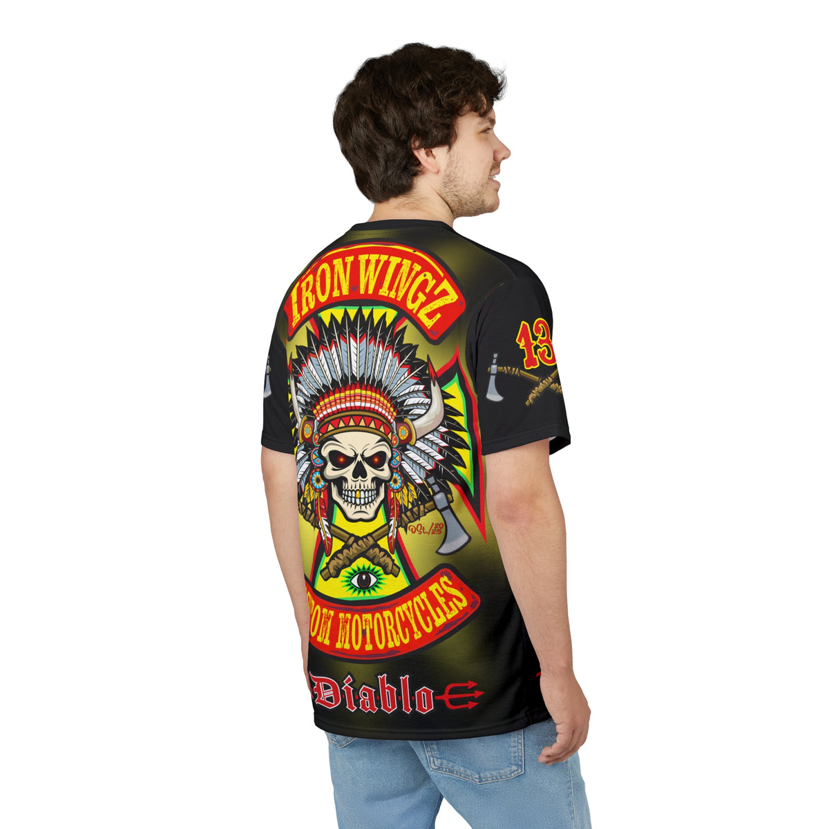 Iron Wingz Garage HiViZ Motorcycle Rider Super Tee