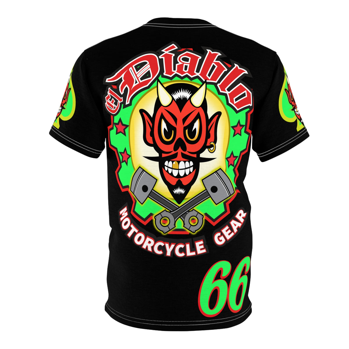 El Diablo Motorcycle Threads Unisex Cut & Sew Tee - Edgy Graphic Tee for Biker Enthusiasts
