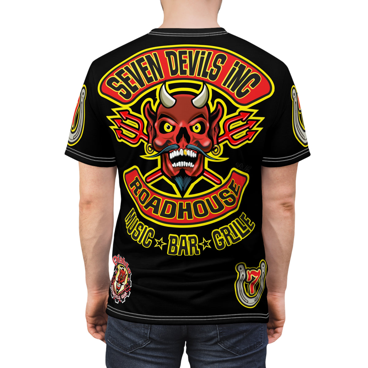 Seven Devils Inc. Roadhouse HiViz Graphic Tee - Motorcycle Custom Riding Super Tee