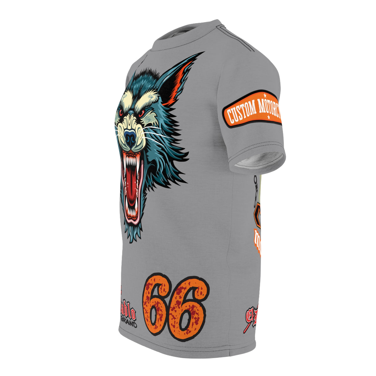 MWT Wolf Custom Motorcycles Super Tee — Viciously Cool High Performance Motorcycle Riding Shirt