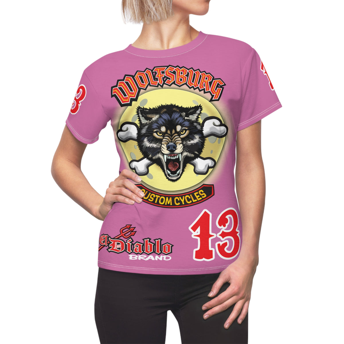 Women's Cut Wolfsburg Custom Motorcycles Graphic Tee — HiviZ Graphics