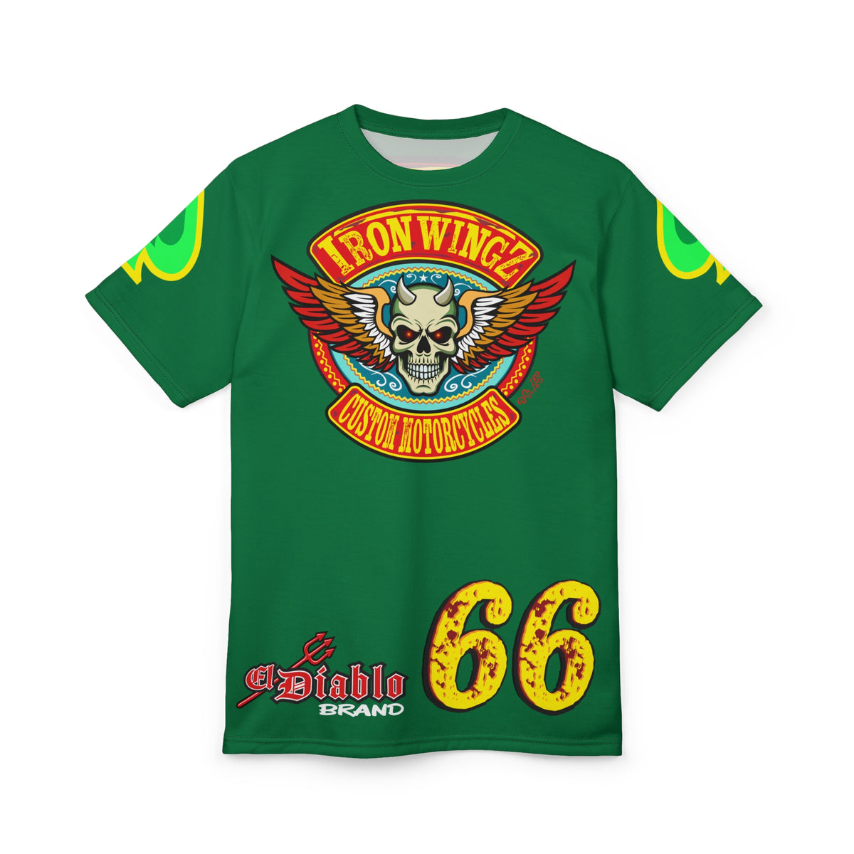 Iron Wingz Custom Motorcycle Unisex Super Tee - Bold Graphic Tee for Bikers (Limited Edition)