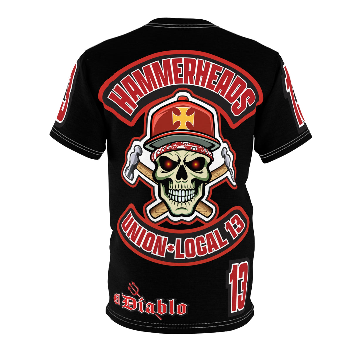 Hammerheads Union Local 13 - Custom Motorcycle Riding Tee Shirt _ Super Comfort and Fit