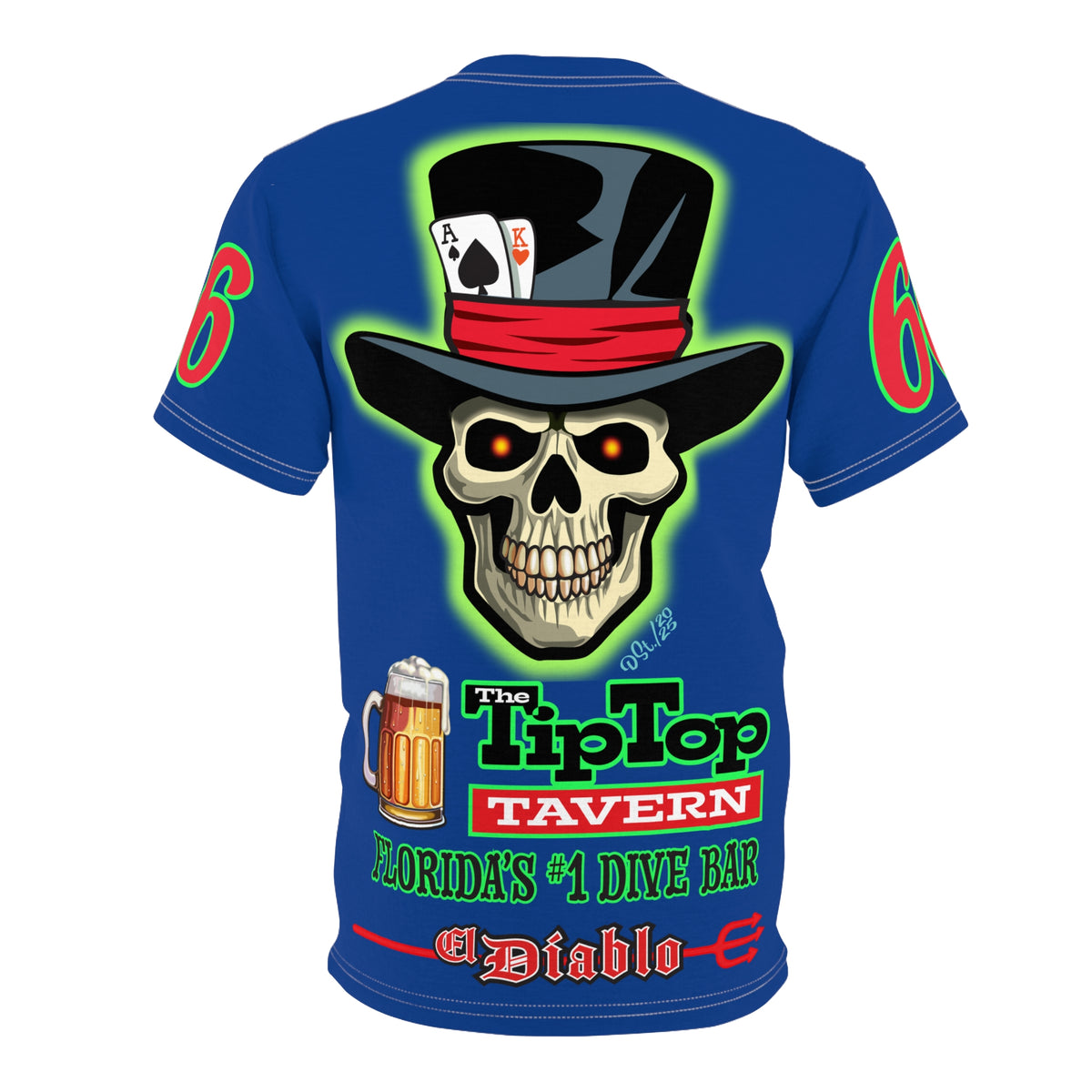SRT Tip Top Tavern Dive Bar Super Riding Tee (*Limited Edition) - Florida's Best Dive Bar, Bikes Beers Babes & Bros. - Honouring Biker Bar Tee