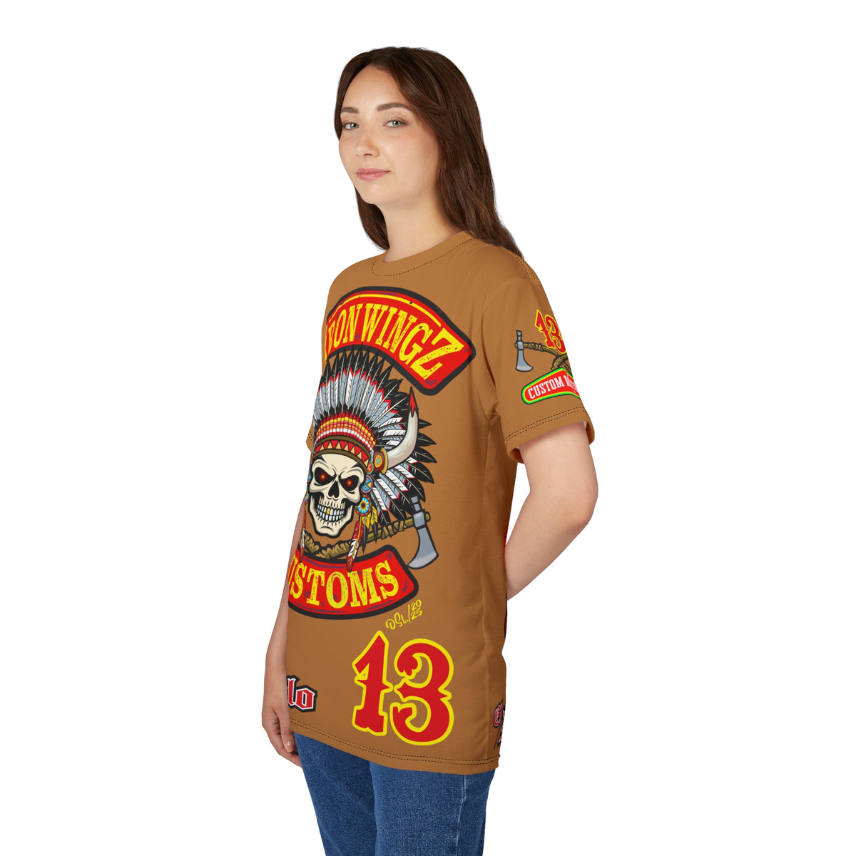 Iron Wingz Garage HiViZ Motorcycle Rider Super Tee