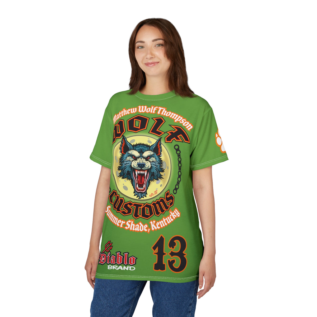 MWT Wolf Custom Motorcycles Super Tee — Viciously Cool High Performance Motorcycle Riding Shirt