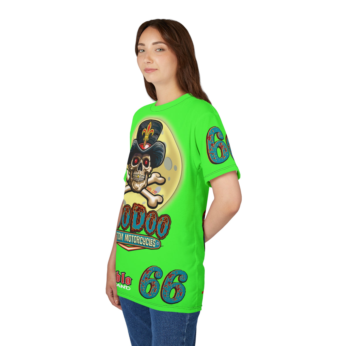 Very Special  Voodoo Customs HiViz Lumina Graphic Tee –  Edgy Style for Bikers
