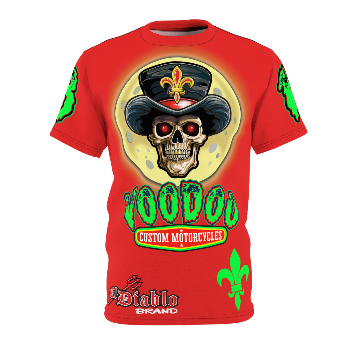 Voodoo Motorcycles HiViz Badass Super Tee, Unique Graphic Tee, Custom HiViZ Apparel
