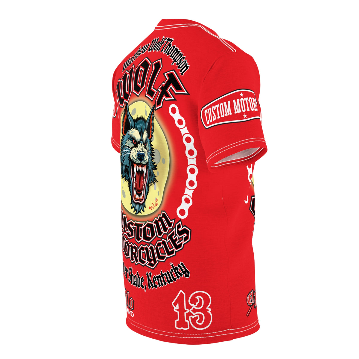 MWT Wolf Custom Motorcycles Super Tee — Viciously Cool High Performance Motorcycle Riding Shirt