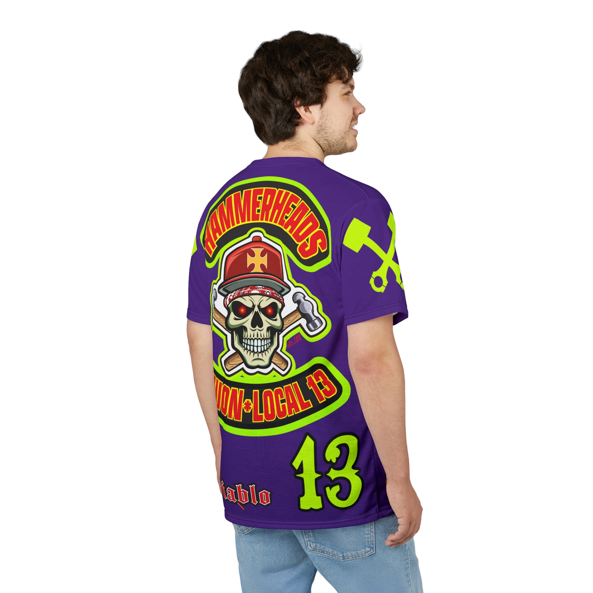 Hammerheads Union Local 13 -  SoCal 619 Special Edition - Custom HiViz Motorcycle Riding Tee Shirt _ Super Comfort and Fit
