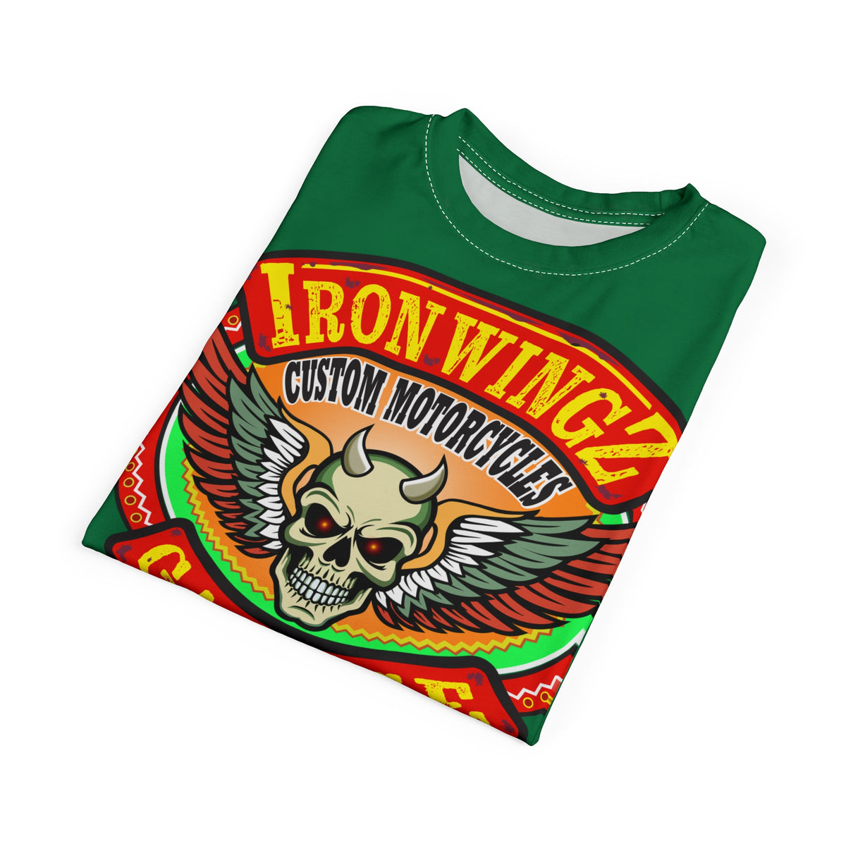 Iron Wingz Custom Motorcycle Unisex Super Tee - Bold Graphic Tee for Bikers