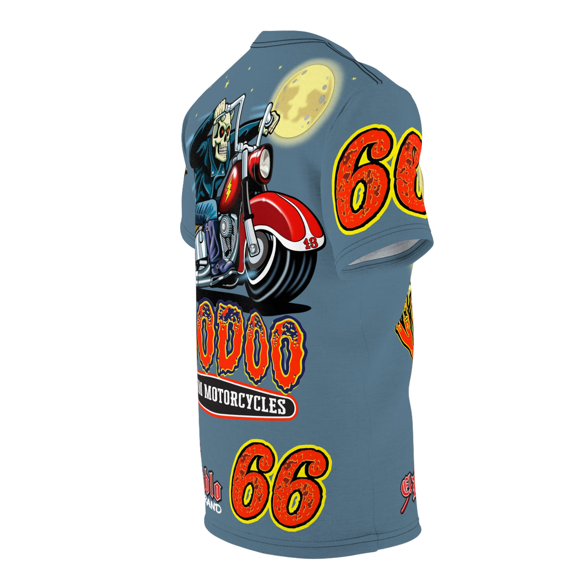VooDoo Custom Motorcycles  Route 66 Unisex Super Tee - High Performance Riding Gear