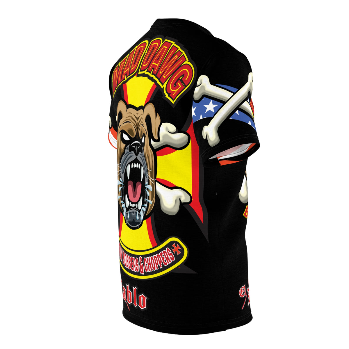 Mad Dawg Customs Americana, Edgy Motorcycle Apparel, HiViz Custom Riding TEE, Rebel Fashion, Biker Style