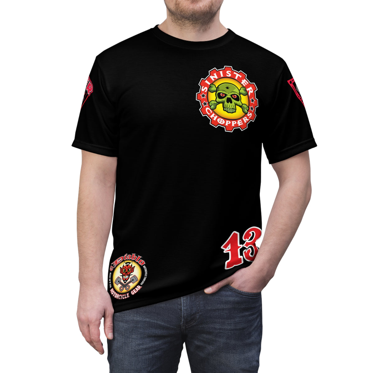 SRT Sinister Choppers  Super Tee - Clean, Beautiful, Design - Outrageous Biker Gear