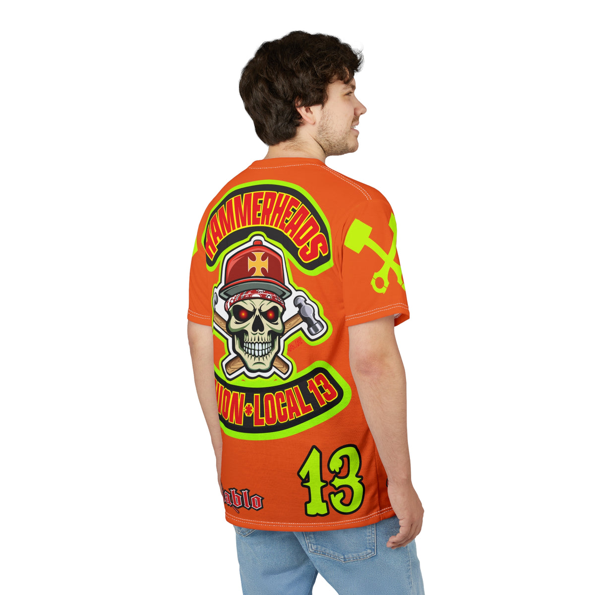 Hammerheads Union Local 13 -  SoCal 619 Special Edition - Custom HiViz Motorcycle Riding Tee Shirt _ Super Comfort and Fit