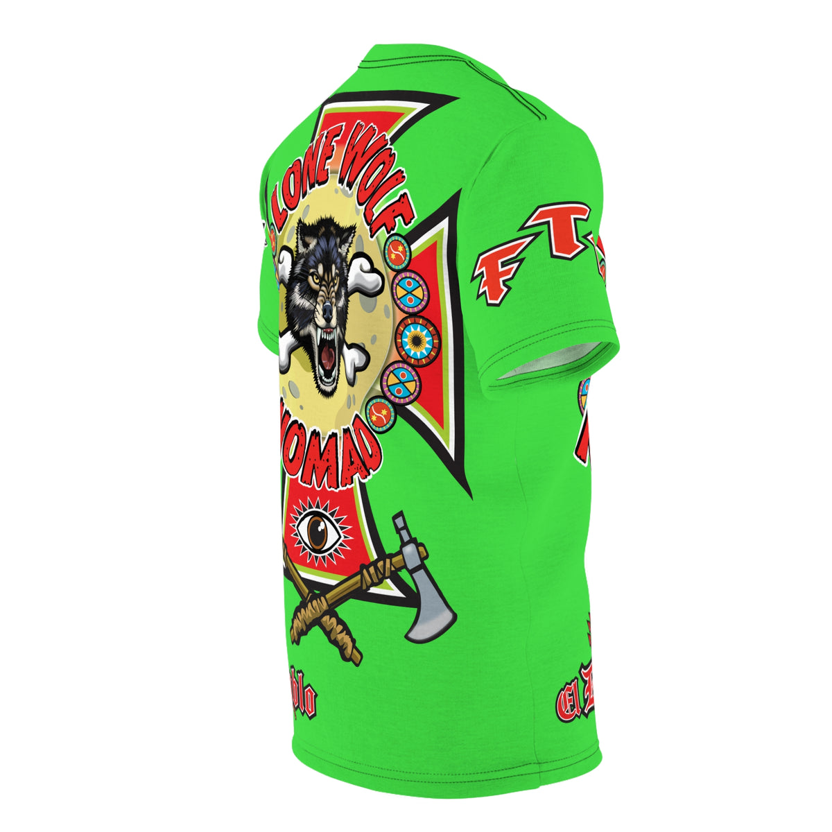 Very Special Lone Wolf Nomad HiViz Super Tee - For The Independent No Club Bikers For Life