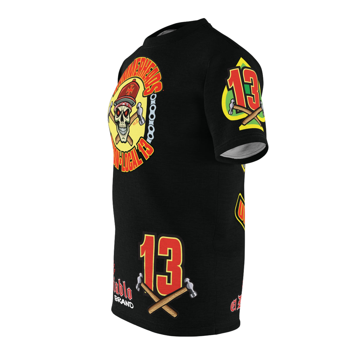 SRT Hammerheads Union Local 13  -  Custom Motorcycle Super Riding Tee - Super Comfort and Fit