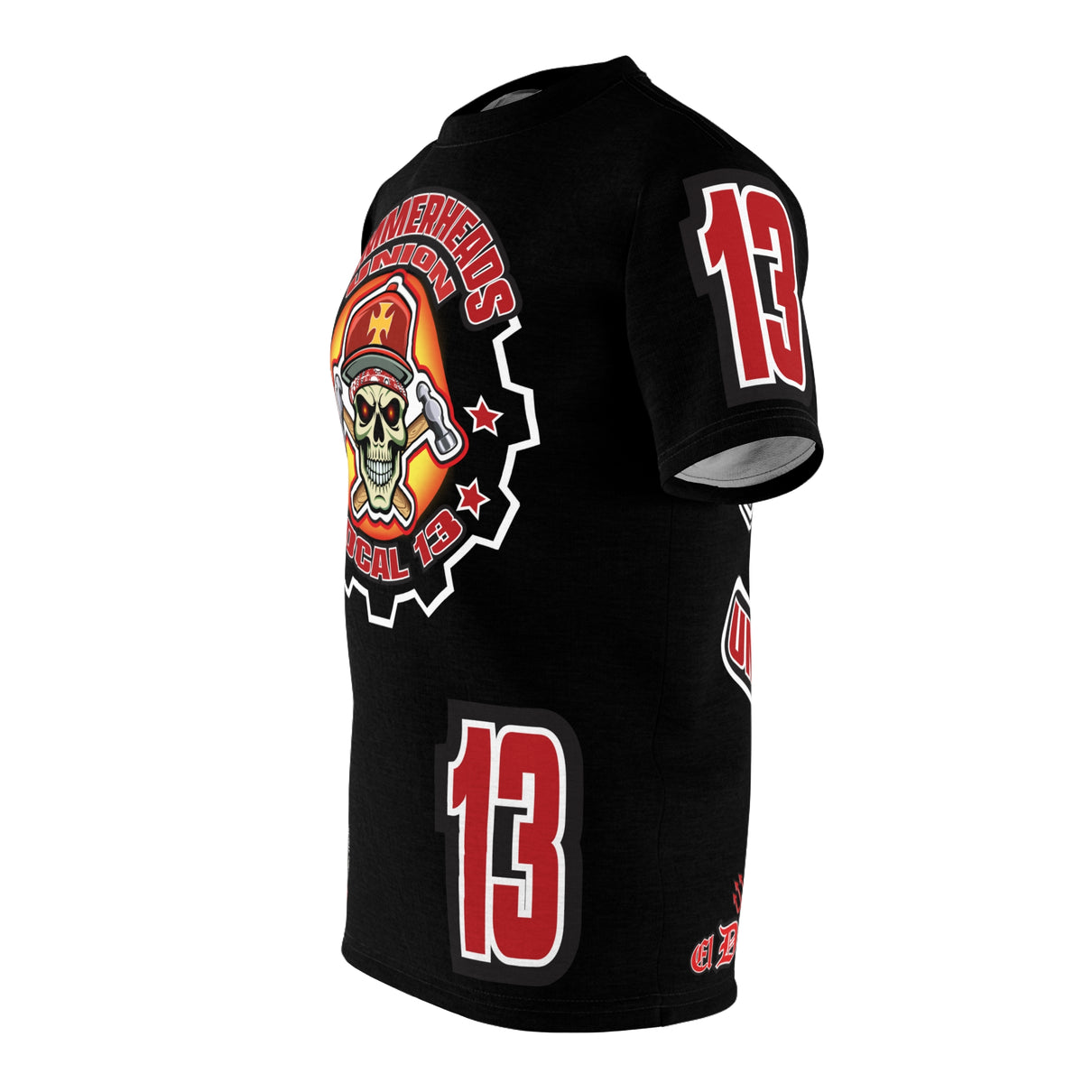 Hammerheads Union Local 13 Black Beauty - Hiviz Custom Motorcycle Riding Super Tee