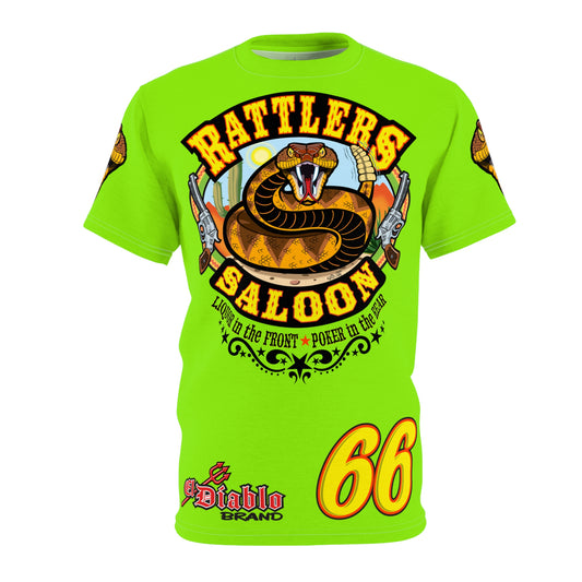 VERY Special HIVIZ Rattlers Saloon  BADAZZ SUPER TEE — Vintage Biker 66 Graphic Shirt