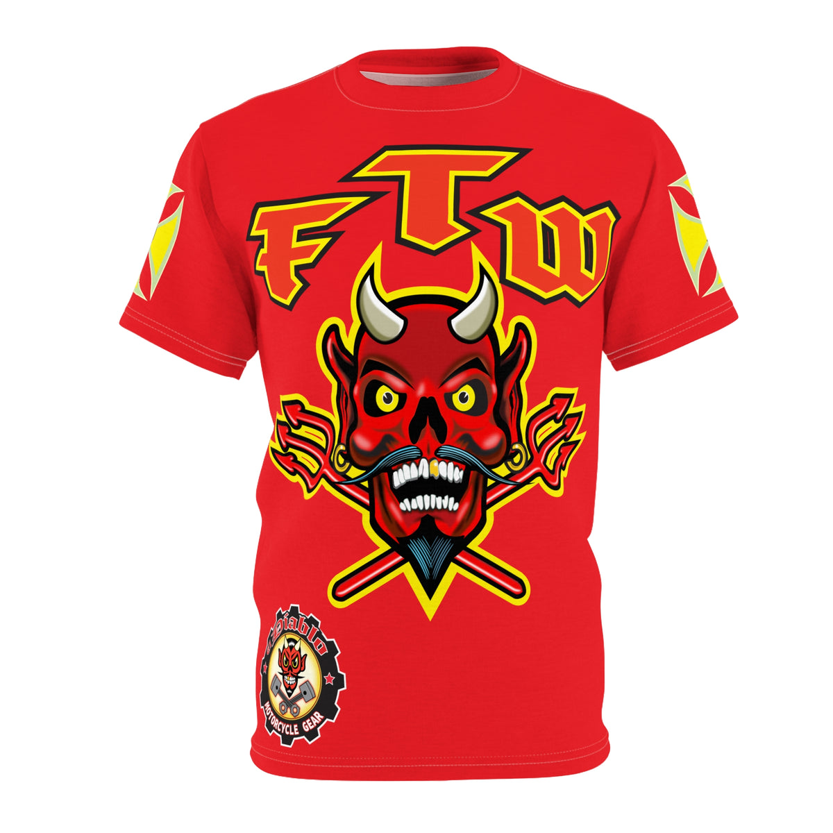 FTW Motorcycle Riders Super Tee - Edgy HiViz Colour Graphics - Show Your Attitude in Style
