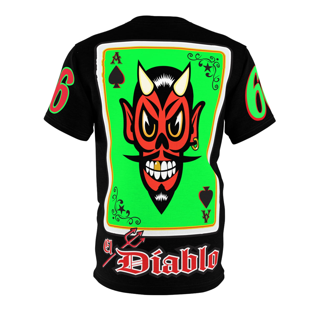 El Diablo Route 66 HiViz Super Tee, Huge HiViz Back Graphic, See & be seen !!!
