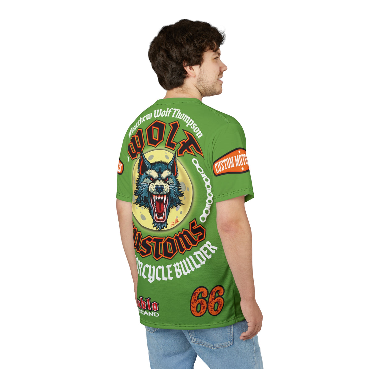 SRT MWT Wolf Custom Motorcycles Super Riding Tee - Viciously Cool High Performance Motorcycle Riding Shirt