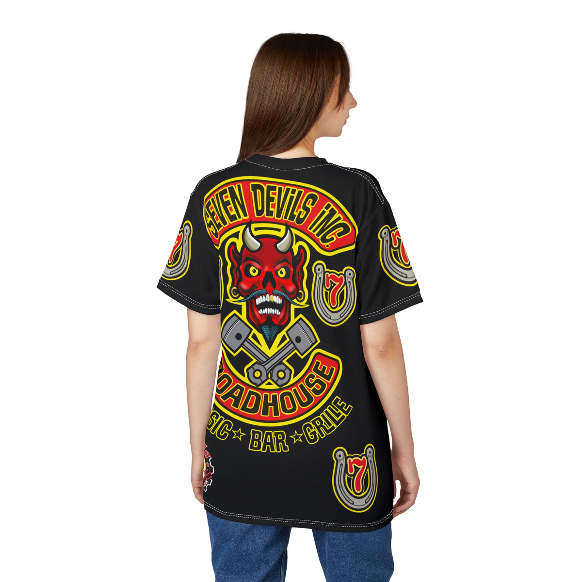 Seven Devils Inc. Roadhouse HiViz Graphic Tee - Motorcycle Custom Riding Super Tee