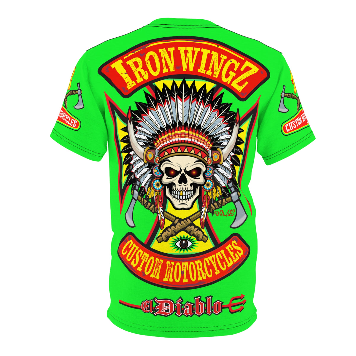 Very Special Iron Wingz Garage HiViZ  Lumina Motorcycle Rider Super Tee