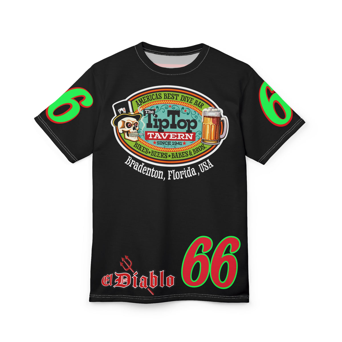 Tip Top Tavern Dive Bar Super Tee - America's Best Dive Bar - Bikes Beers Babes & Bros. - Biker Bar Tee