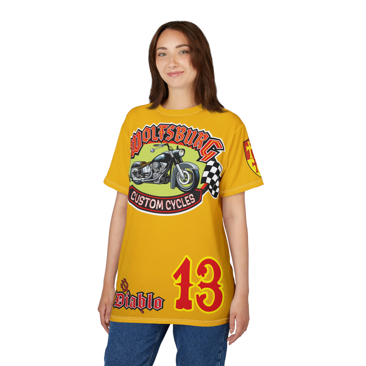 Wolfsburg Custom Cycles HiViz High Comfort Motorcycle Riders Super Tee