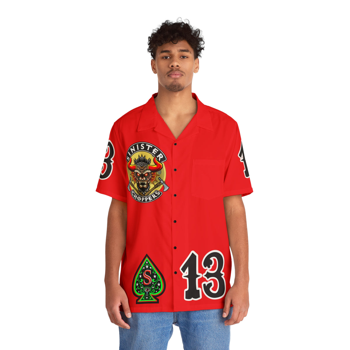 Big Bopper Men's Hawaiian Shirt - Loose, Comfortable Button Up Shirt for Easy Breezy Riding - Sizes to 5XL