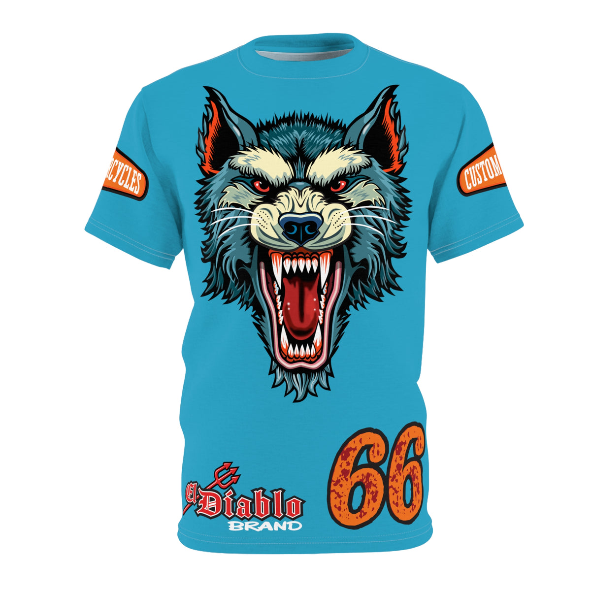 MWT Wolf Custom Motorcycles Super Tee — Viciously Cool High Performance Motorcycle Riding Shirt