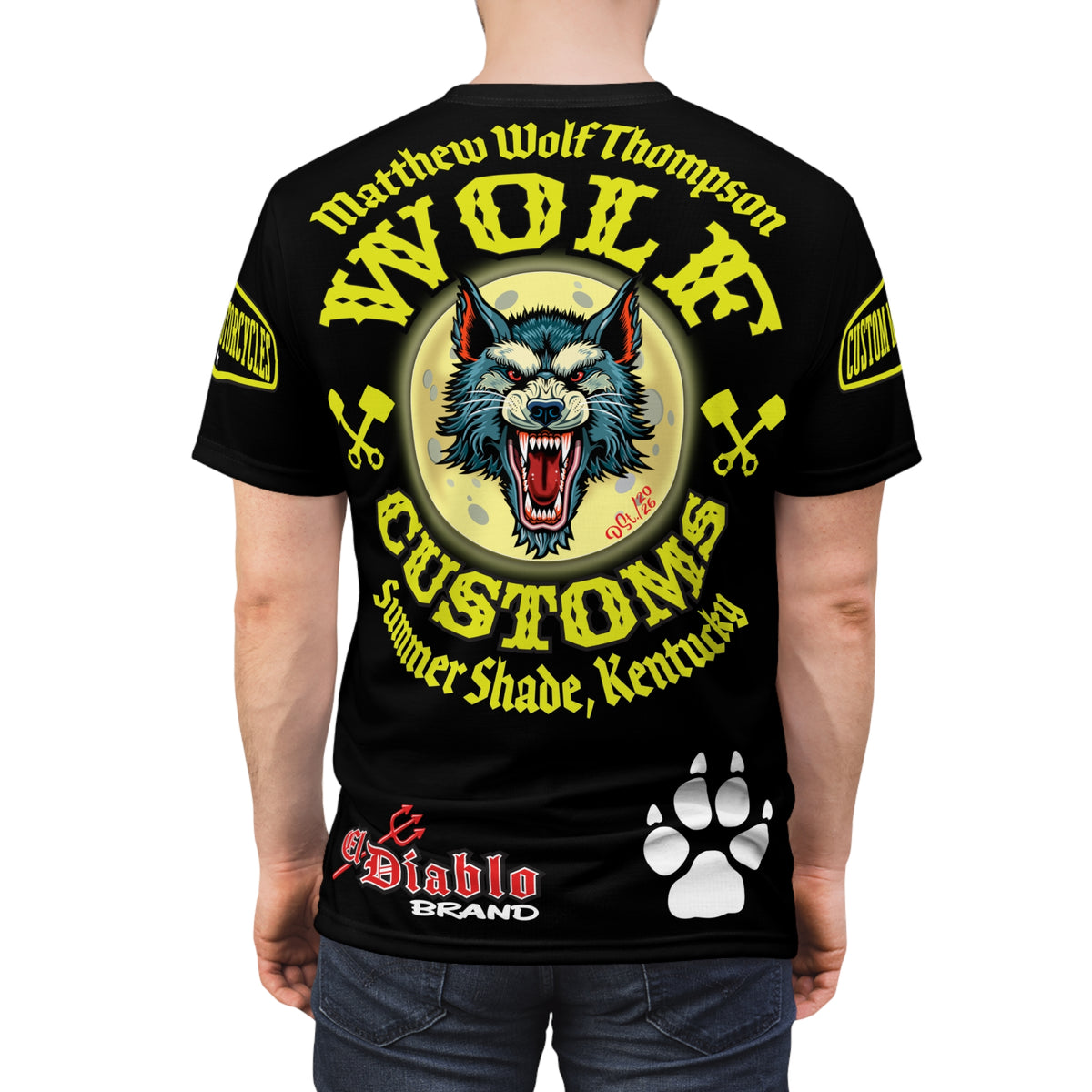 MWT Wolf Custom Motorcycles Super Riding Tee — Viciously Cool High Performance Motorcycle Riding Shirt