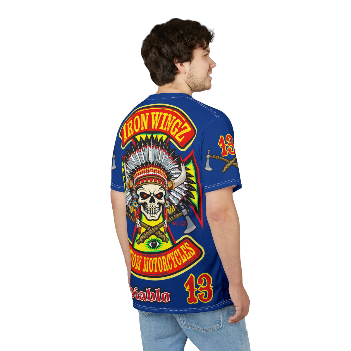 Iron Wingz Garage HiViZ Motorcycle Rider Super Tee